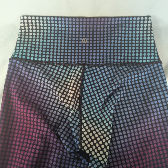 Lululemon 6 Blue Cosmic Dot Leggings Wunder Under Pant III 25" 7/8 Full on Luon - Picture 7 of 12
